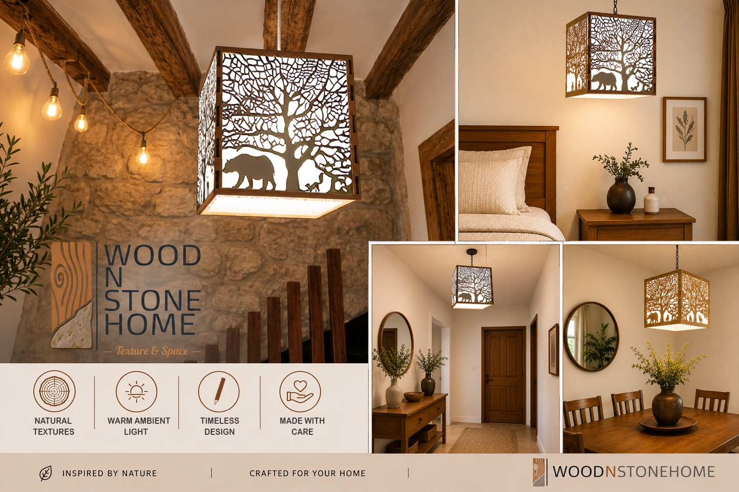 Tree of Shade | Wooden Lightshade for pendants