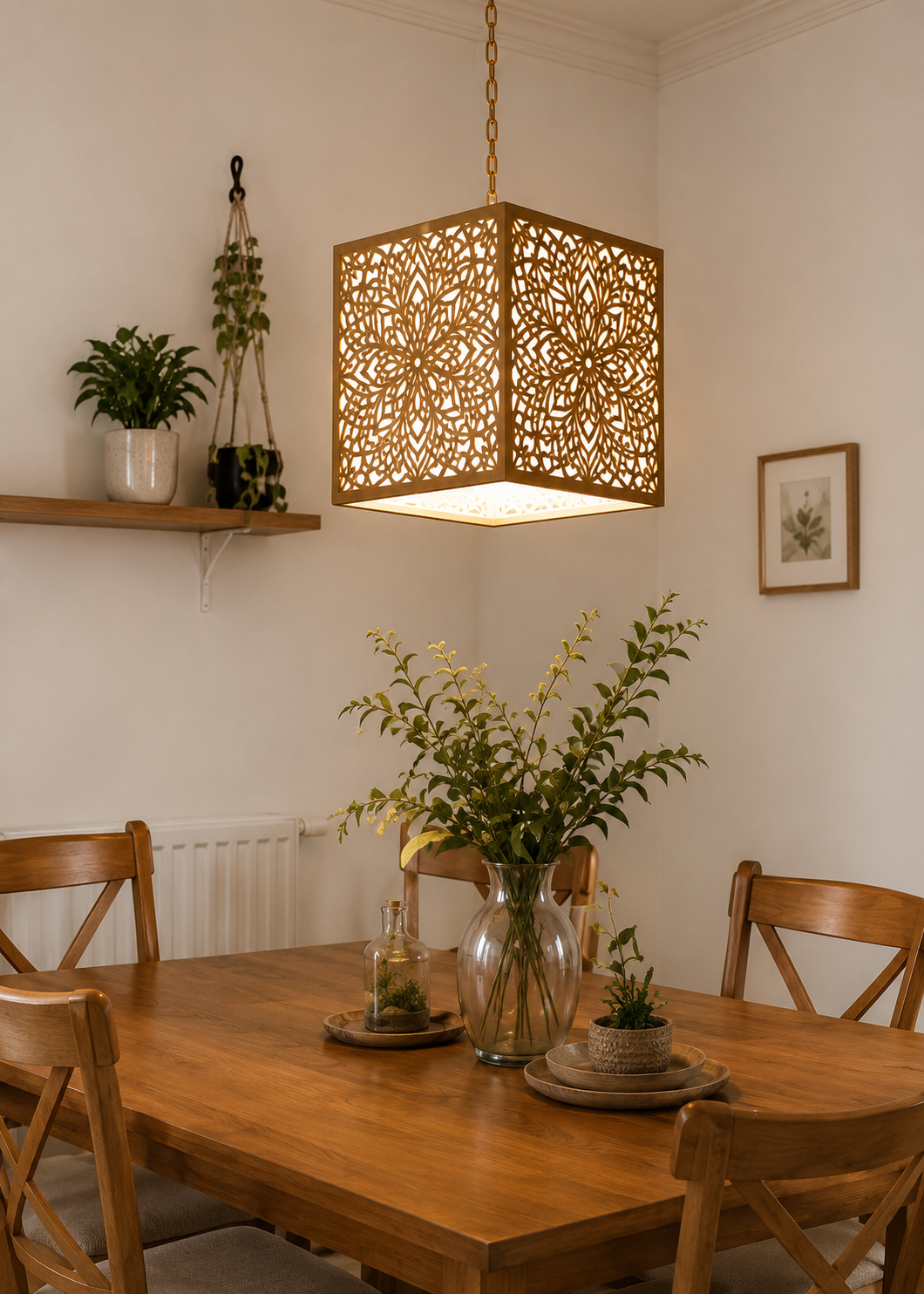 Floral Talavera | Wooden Lampshade / Lightshade