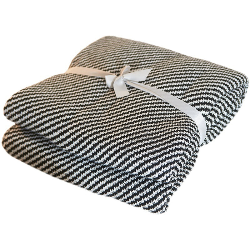 Black and White Sofa Blanket, Office Nap Blanket, Quilt