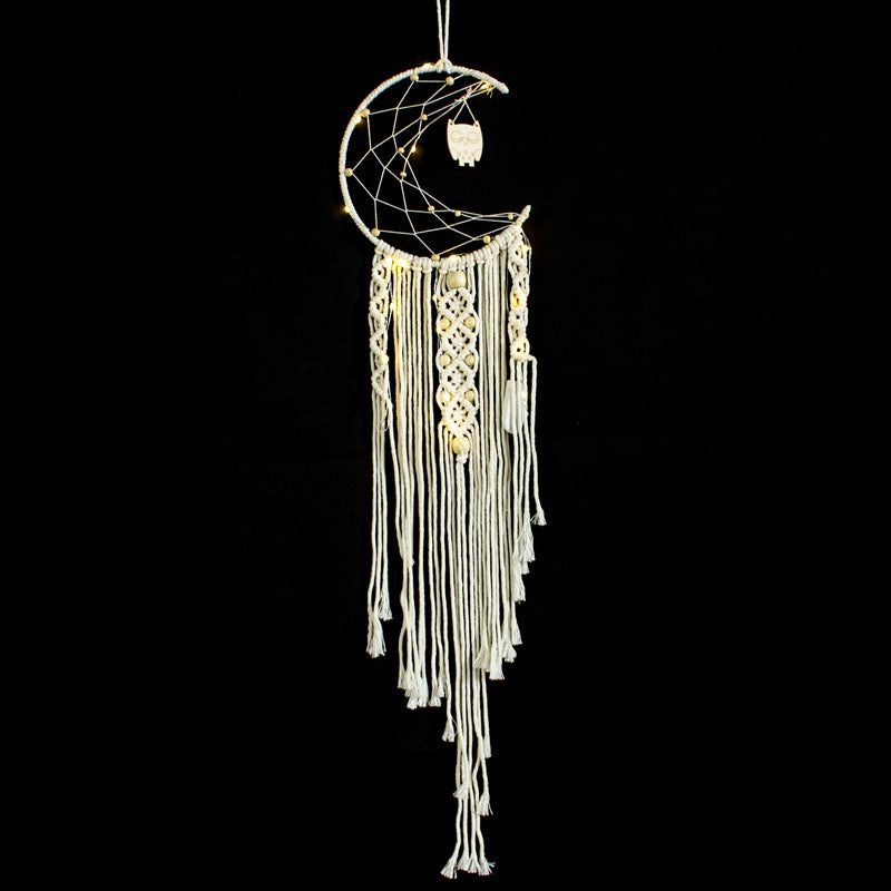 Boho Tapestry Crescent Moon Wall Hanging Dream Catcher