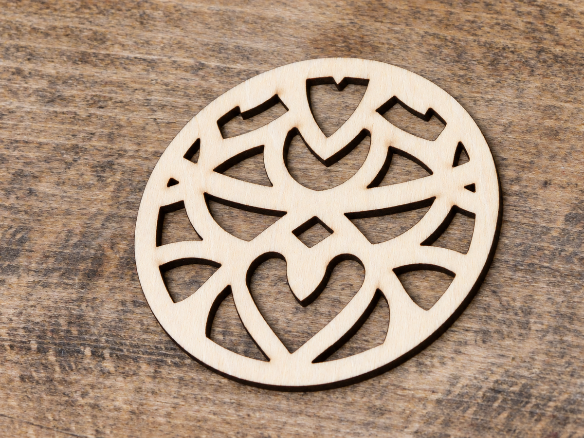 Mandala Bloom | Wooden Coasters – Set of 2