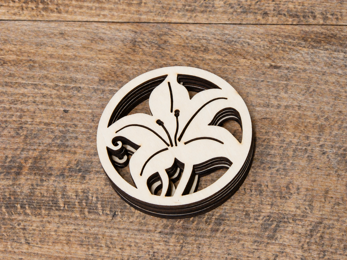 Lily Zen | Wooden Coasters – Set of 2