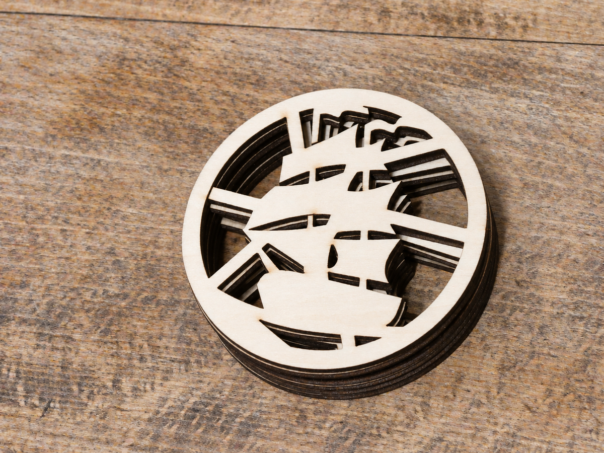 Ocean Voyager | Wooden Coasters – Set of 2