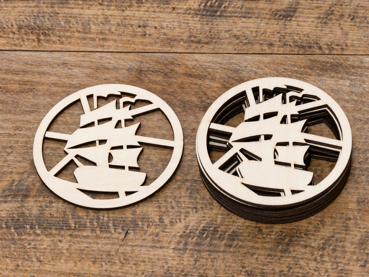 Ocean Voyager | Wooden Coasters – Set of 2