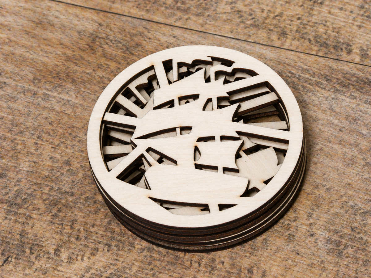 Ocean Voyager | Wooden Coasters – Set of 2
