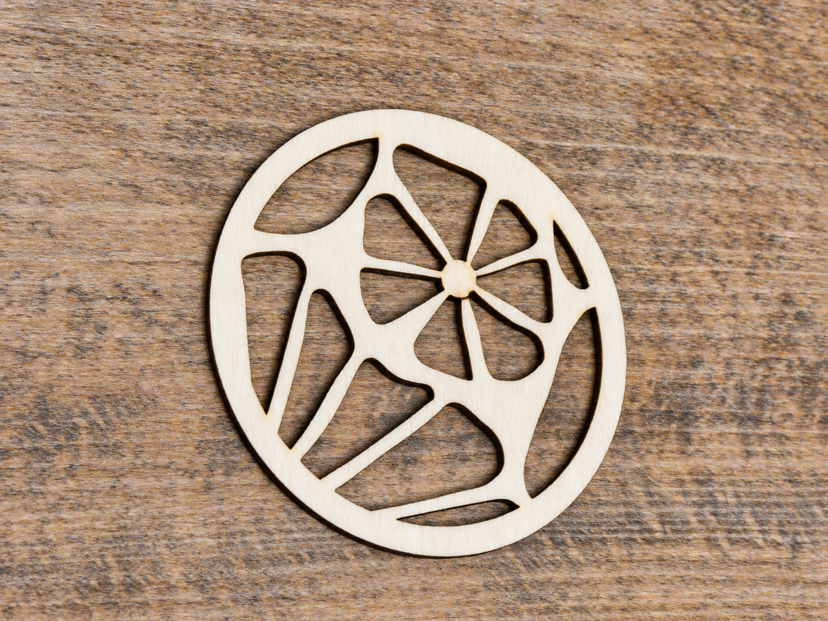 Flower Pebbles | Wooden Coasters – Set of 2