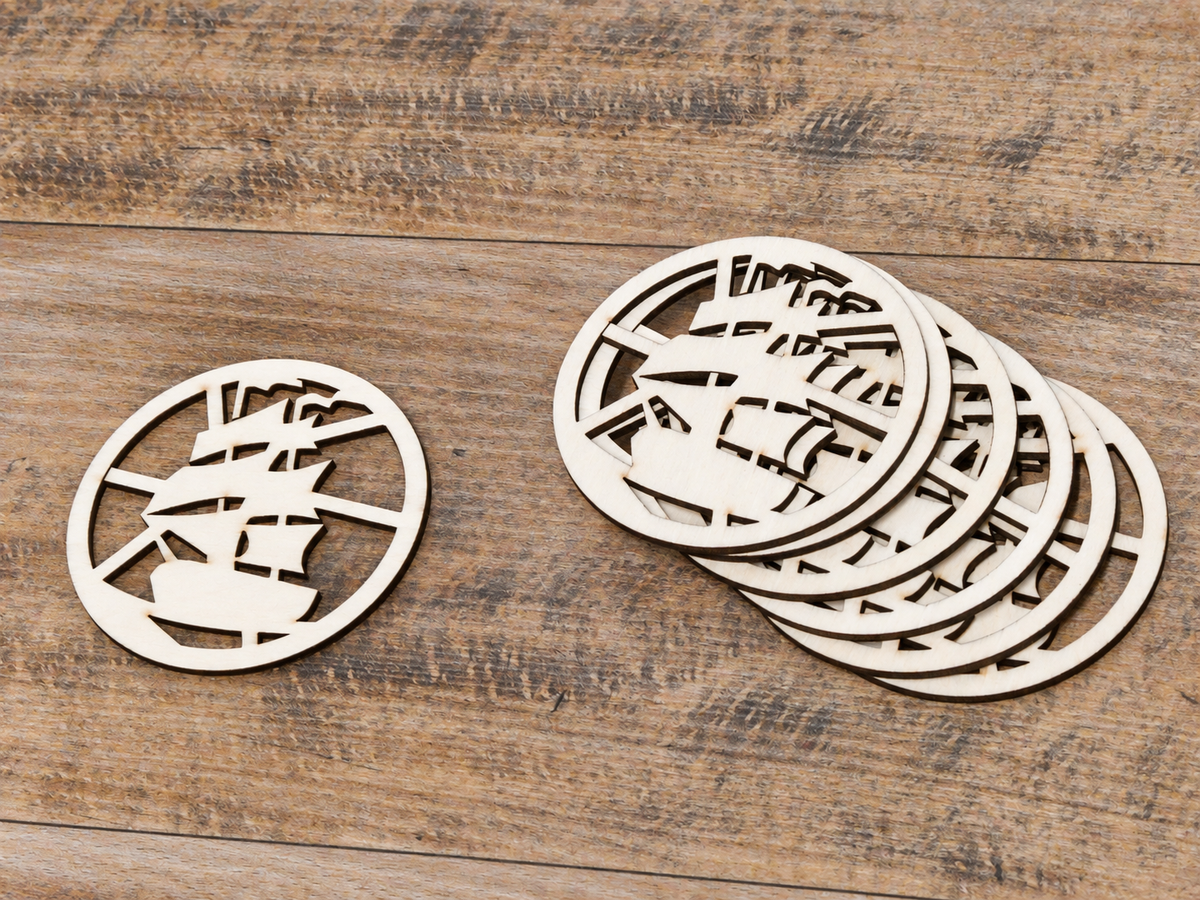 Ocean Voyager | Wooden Coasters – Set of 2