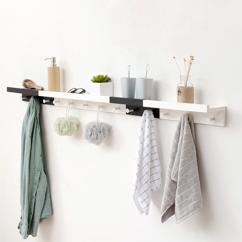 Bamboo Wall Hanging Clothes Hook Shelves