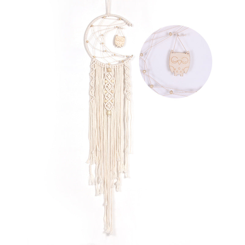 Boho Tapestry Crescent Moon Wall Hanging Dream Catcher