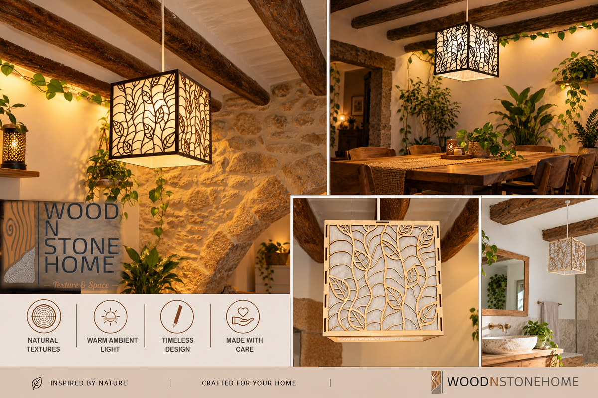 Vine Wave | Wooden Lampshade / Lightshade