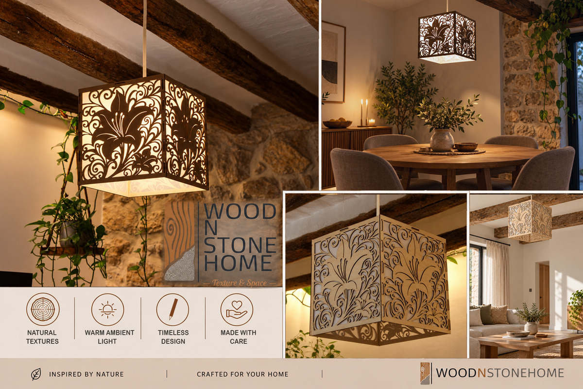 Lily Zen | Wooden Lightshade for pendants