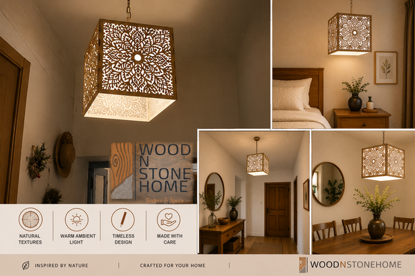 Petal Mandala | Wooden Lampshade / Lightshade