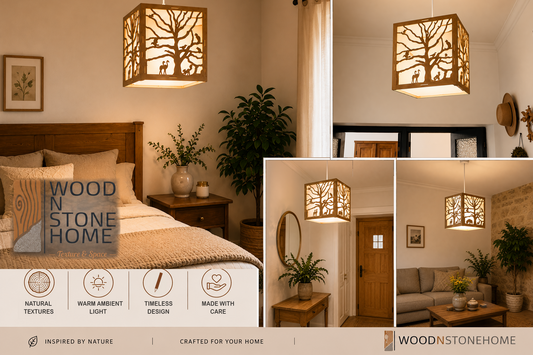 Tree of Light Wooden Lampshade