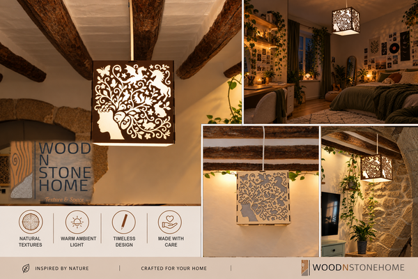 Enchanted Mind | Wooden Lightshade for Pendants