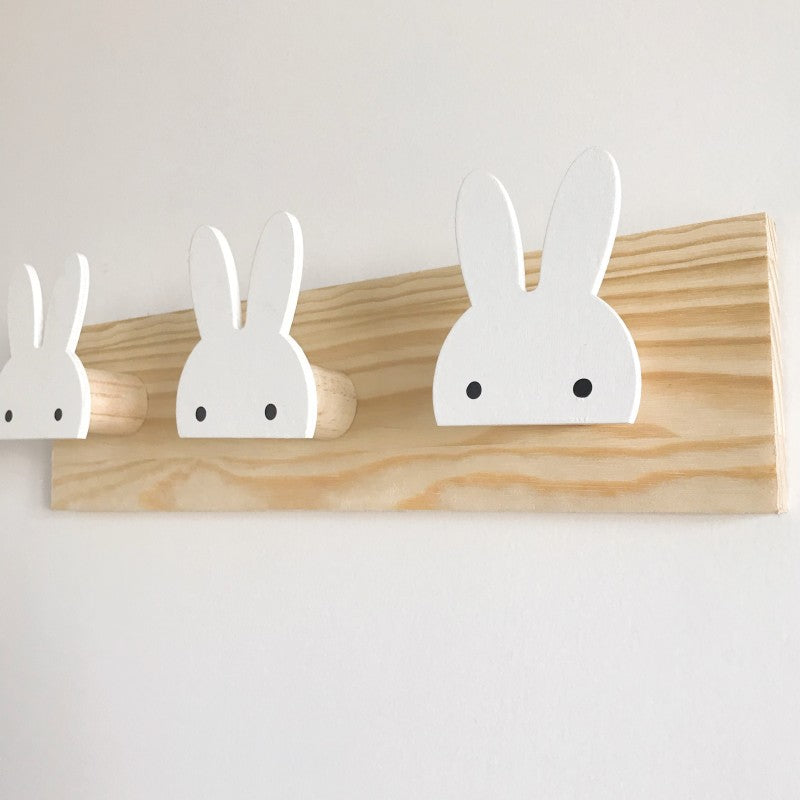 Creative Wood Three Row Hook for Children's Room