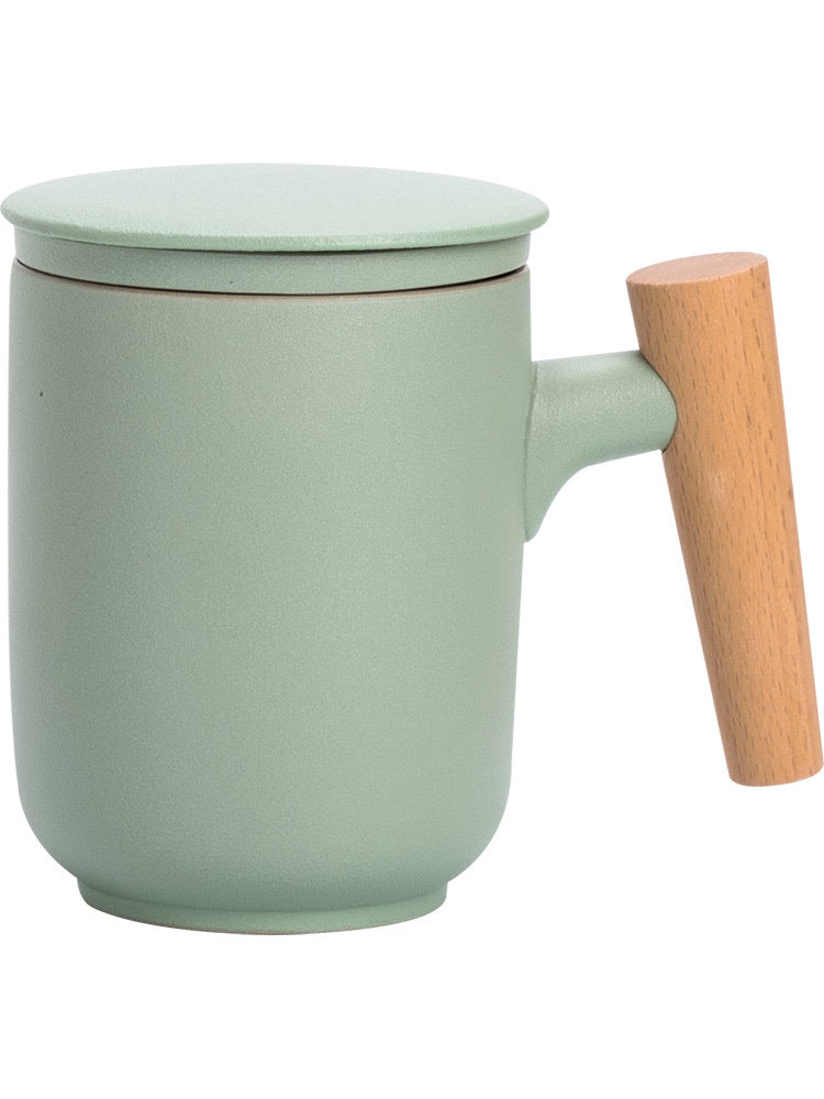 Ceramic Mug with Lid and Filter - Infuser for Tea - 6 colours available