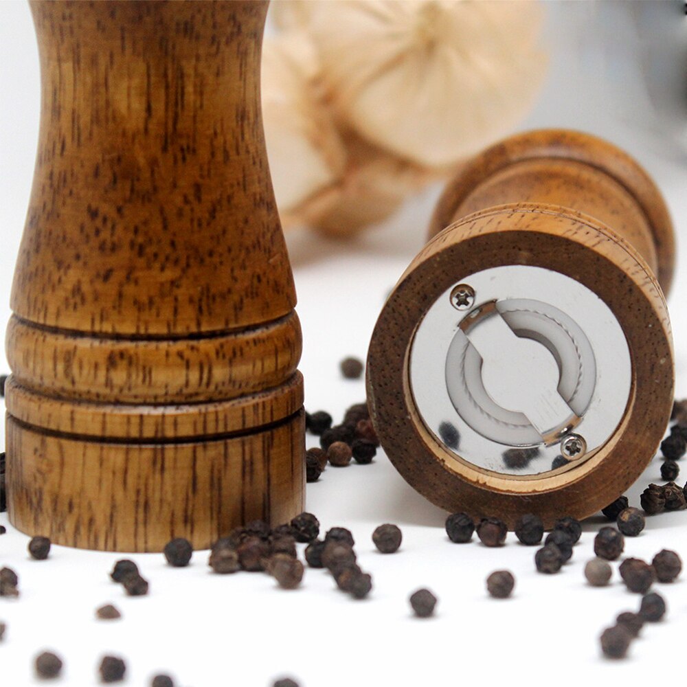 Classical Oak Wood Pepper Spice Mill Grinder with Ceramic Grinding Core