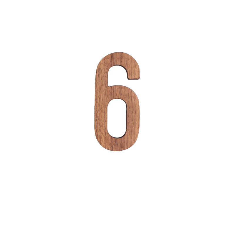 Solid Wood Black Walnut Numbers