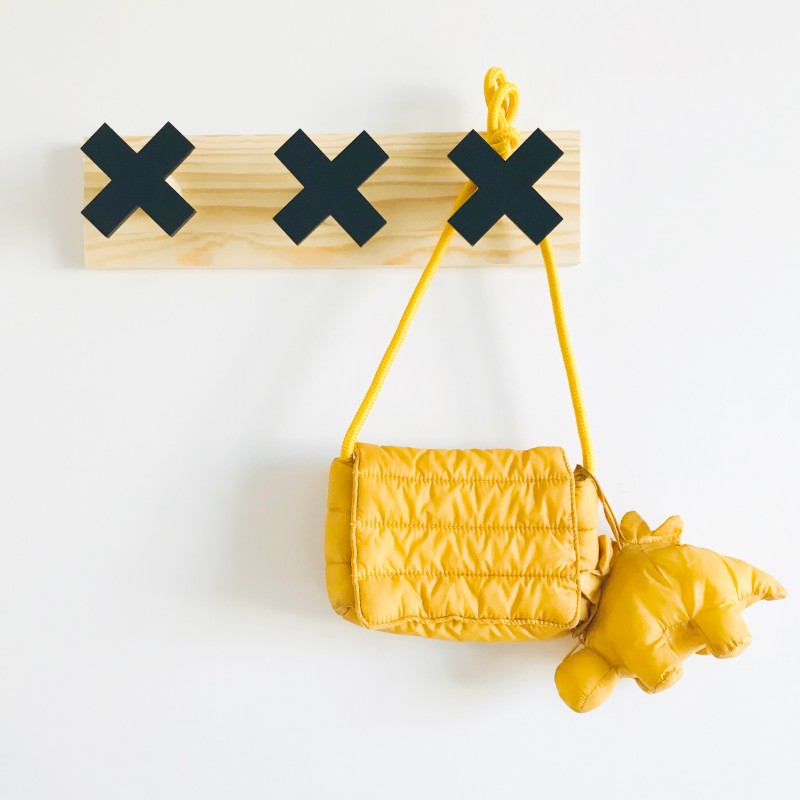 Creative Wood Three Row Hook for Children's Room