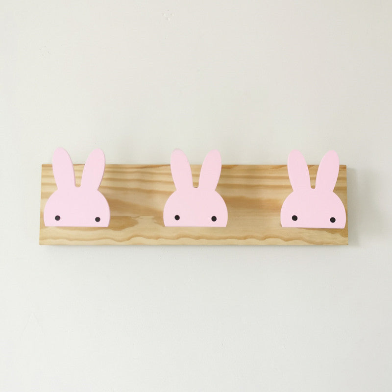 Creative Wood Three Row Hook for Children's Room