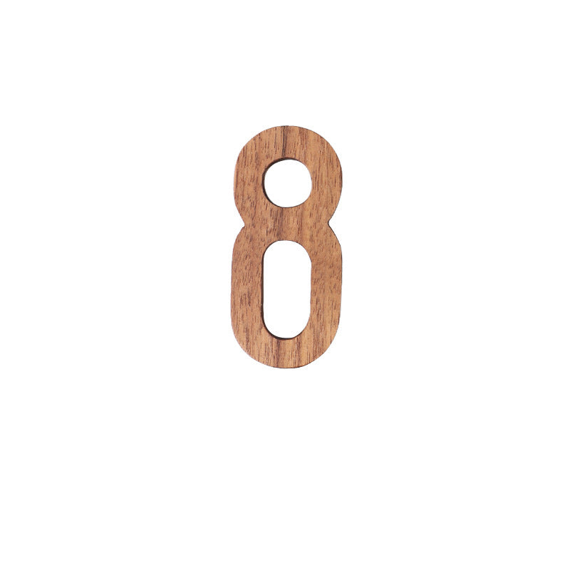 Solid Wood Black Walnut Numbers