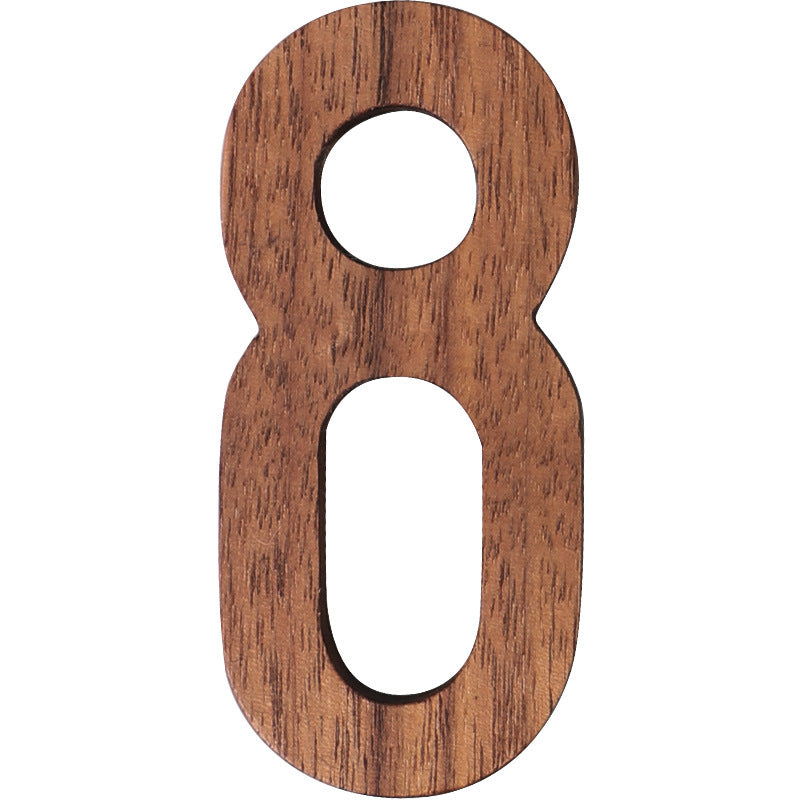 Solid Wood Black Walnut Numbers