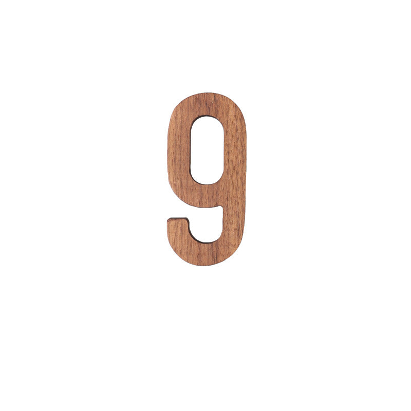 Solid Wood Black Walnut Numbers