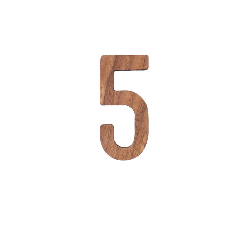 Solid Wood Black Walnut Numbers