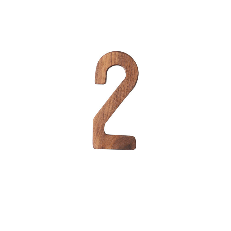 Solid Wood Black Walnut Numbers