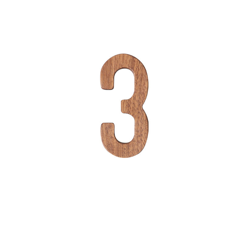 Solid Wood Black Walnut Numbers