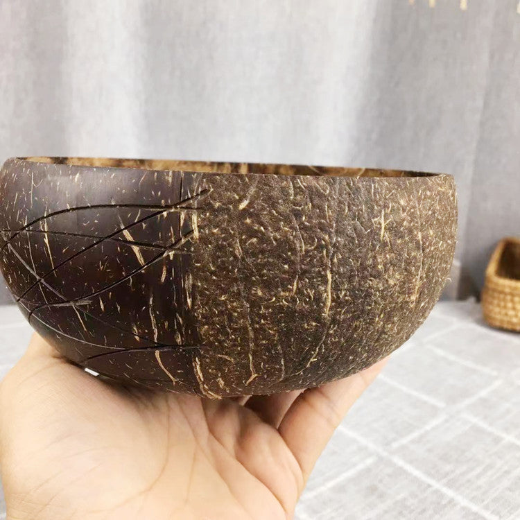 Dark Shell Coconut Bowl