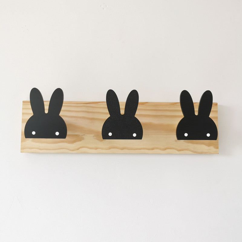 Creative Wood Three Row Hook for Children's Room