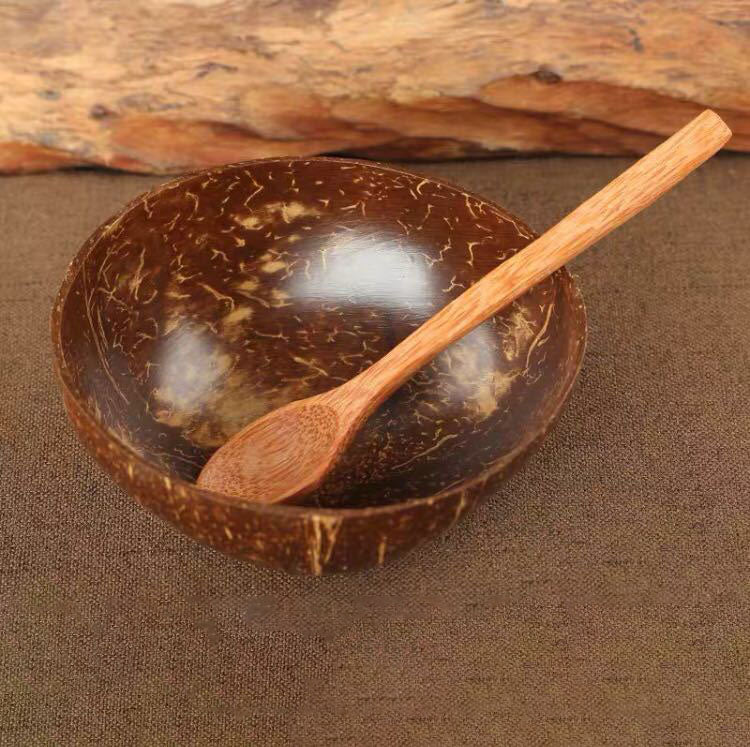 Red Shell Coconut Bowl - Smoothed, Carved and unpolished varieties