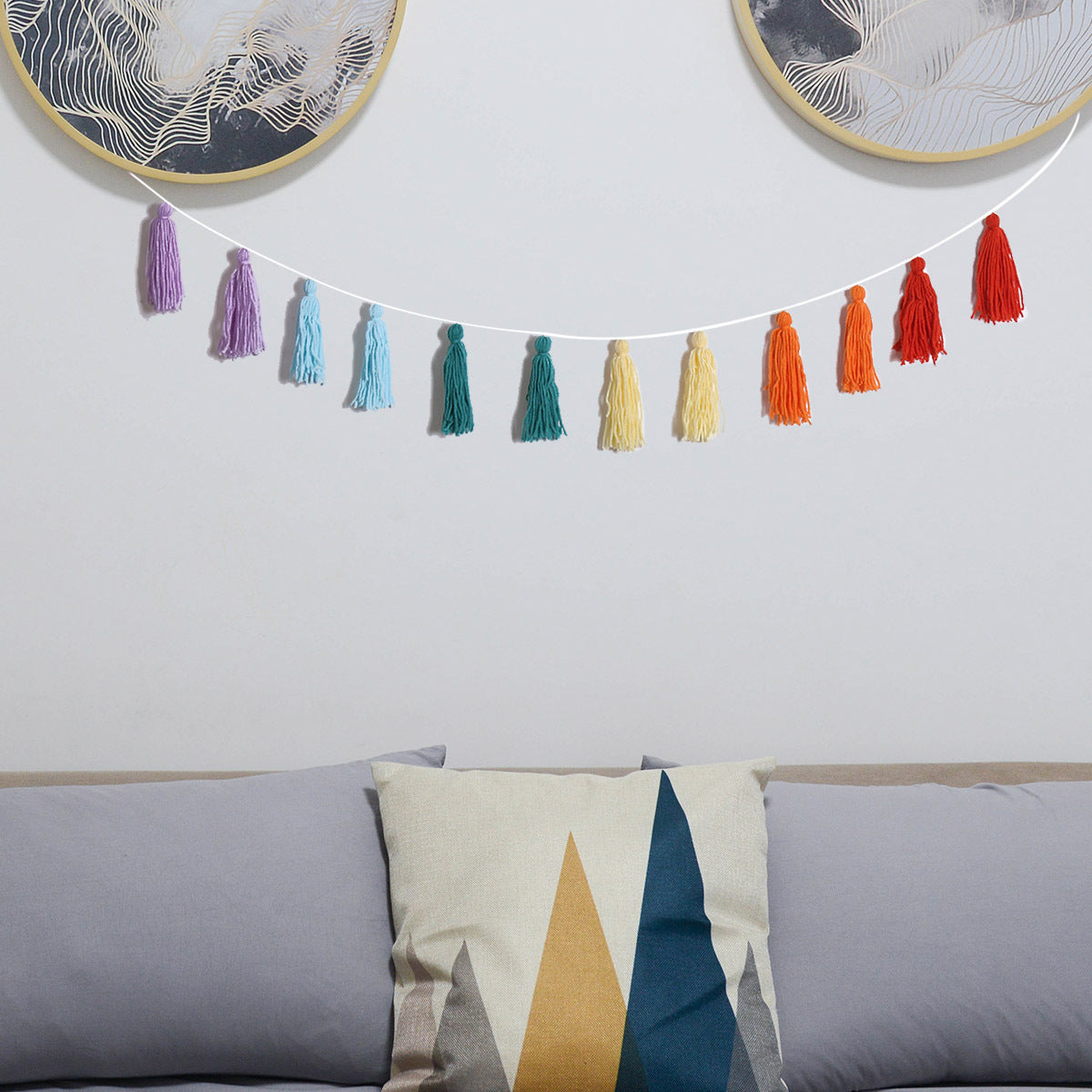 Rainbow Pendant Hanging Tassels House Decoration