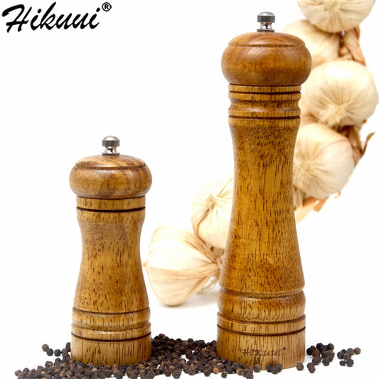 Classical Oak Wood Pepper Spice Mill Grinder with Ceramic Grinding Core