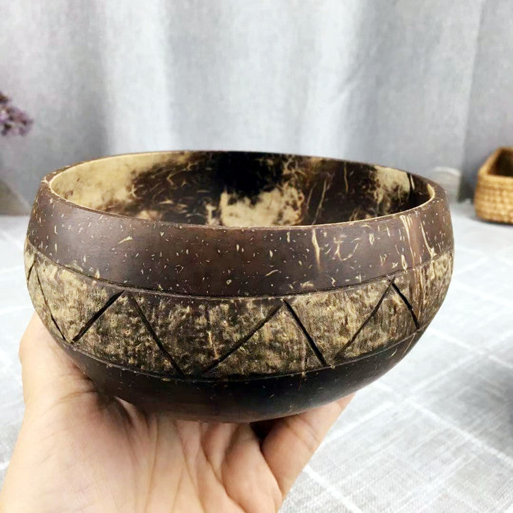 Dark Shell Coconut Bowl