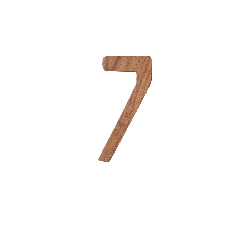 Solid Wood Black Walnut Numbers