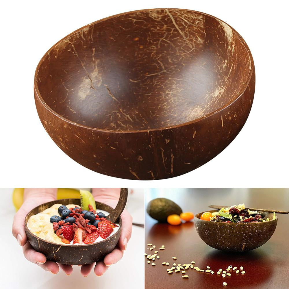 Red Shell Coconut Bowl - Smoothed, Carved and unpolished varieties