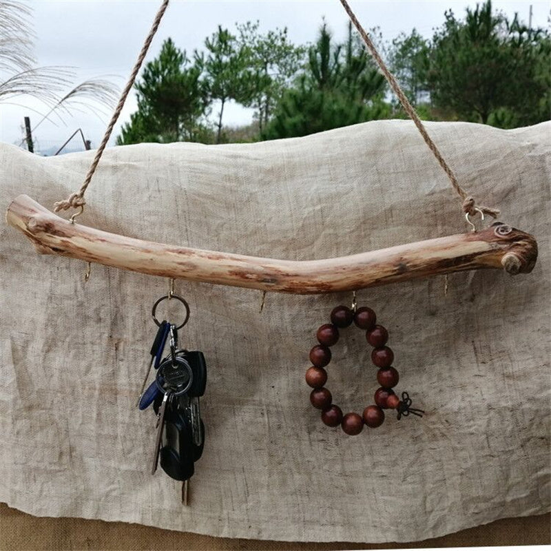 Gancho de madera flotante Colgador de pared de madera muerta Gancho de joyería de pared