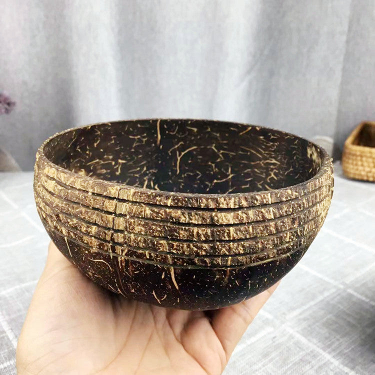 Dark Shell Coconut Bowl